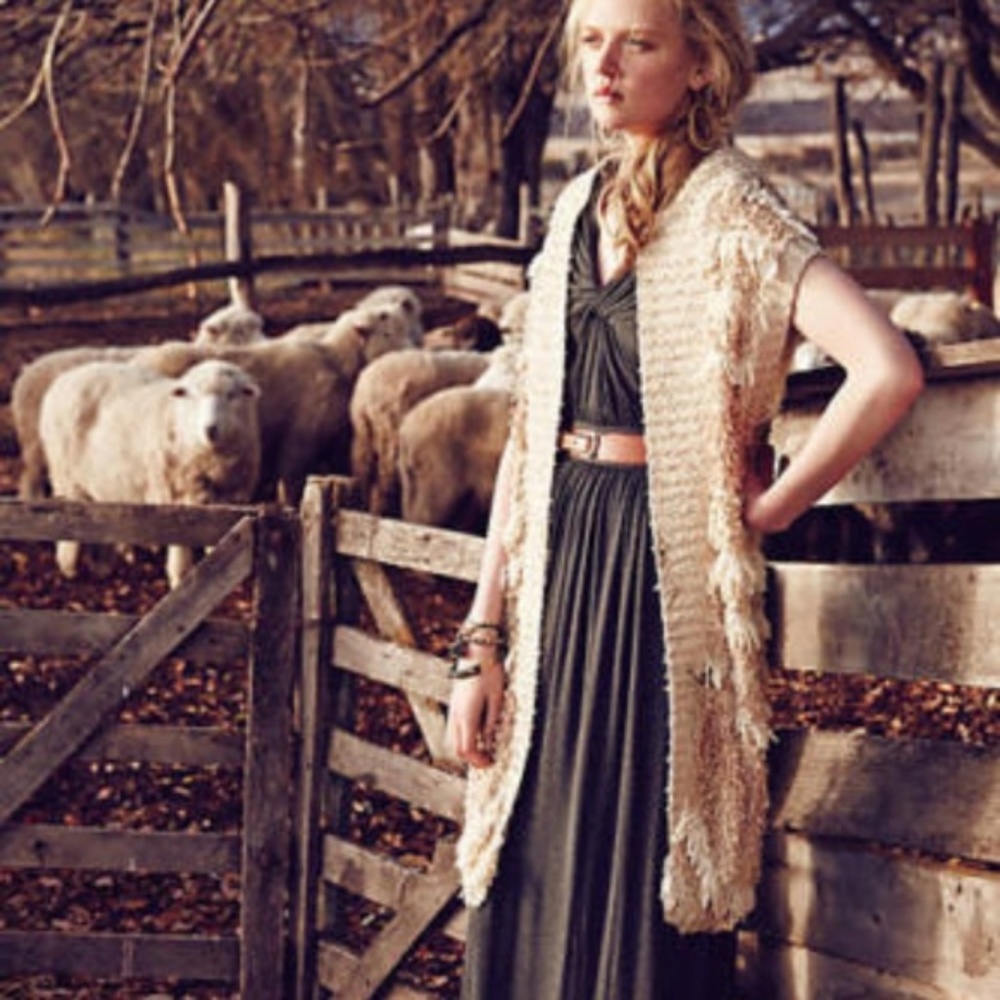 Anthropologie Moth Shag Sweater Vest
